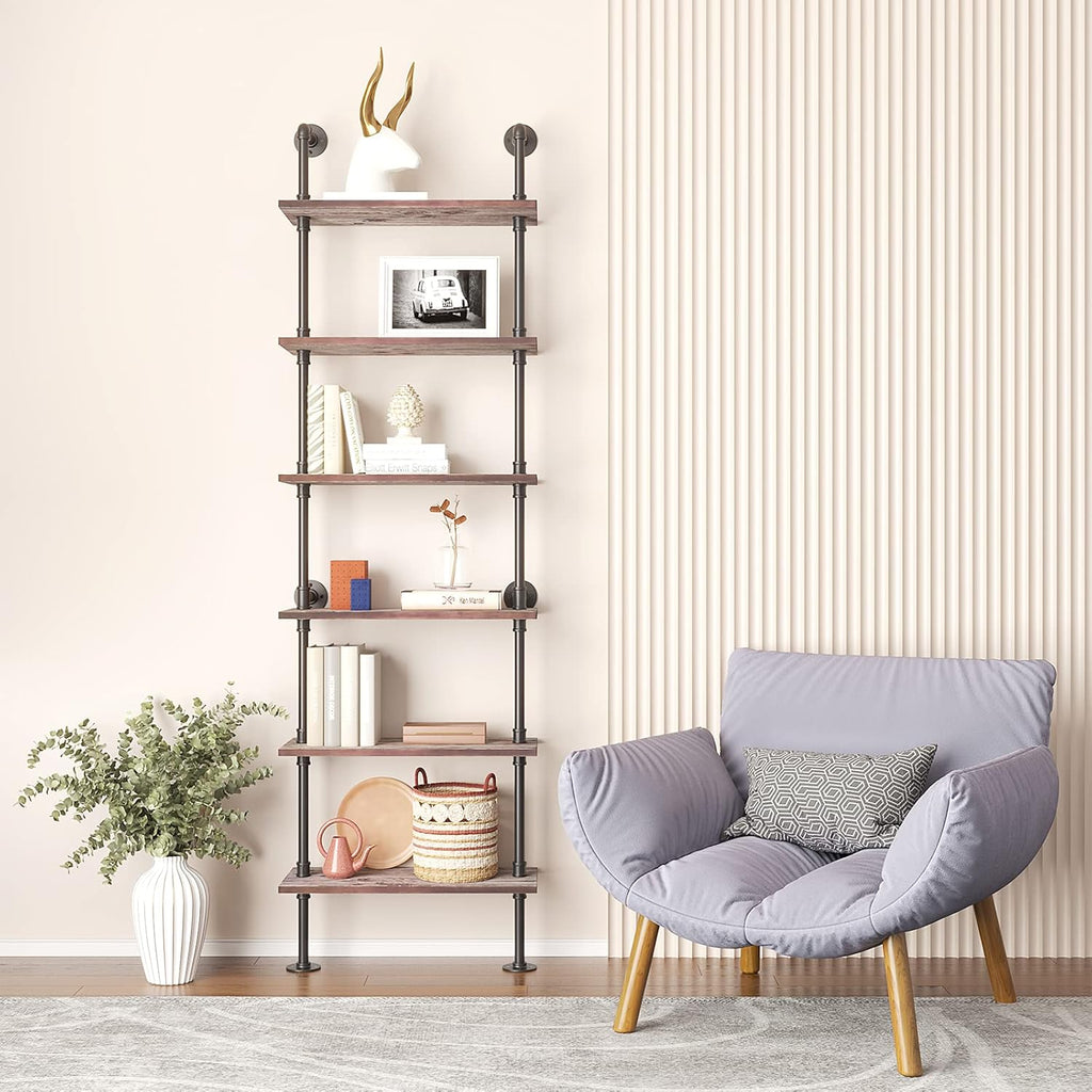 6 Tier Solid Wood Ladder Shelf V17188
