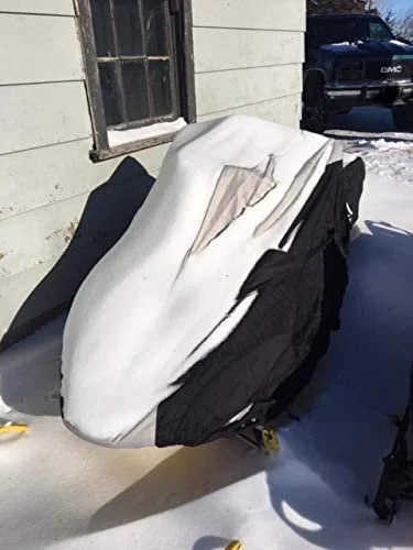 Snowmobile Cover with Built-in Securing Straps and Storage Bag T4812