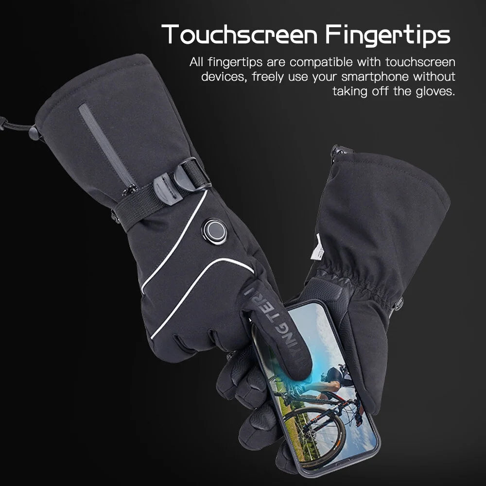 Waterproof Heated Ski Gloves with Battery K22403