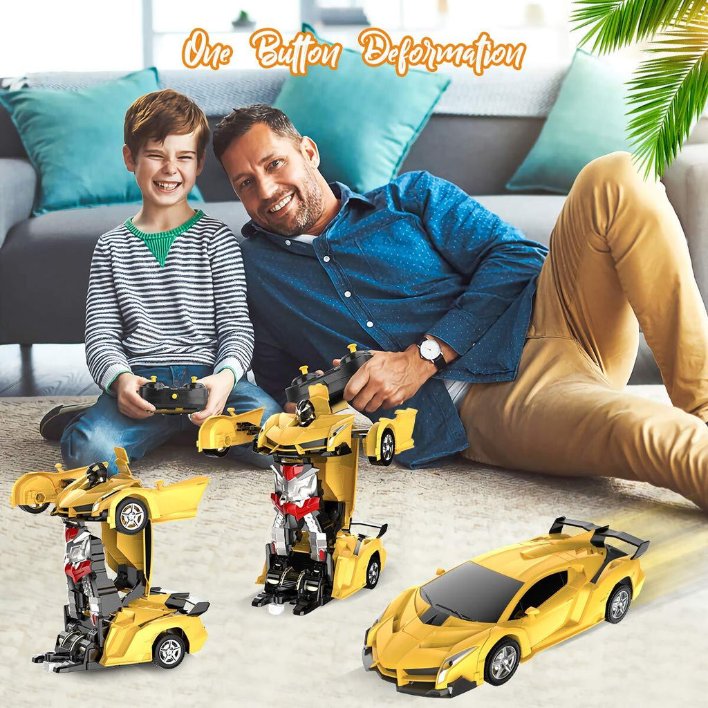 2-in-1 Transform Robot RC Racing Car, 2.4Ghz 1:18 Scale Y3235