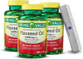 Flaxseed Oil 1000mg Softgels 100 Count Dietary Supplement Pack of 3 I2709