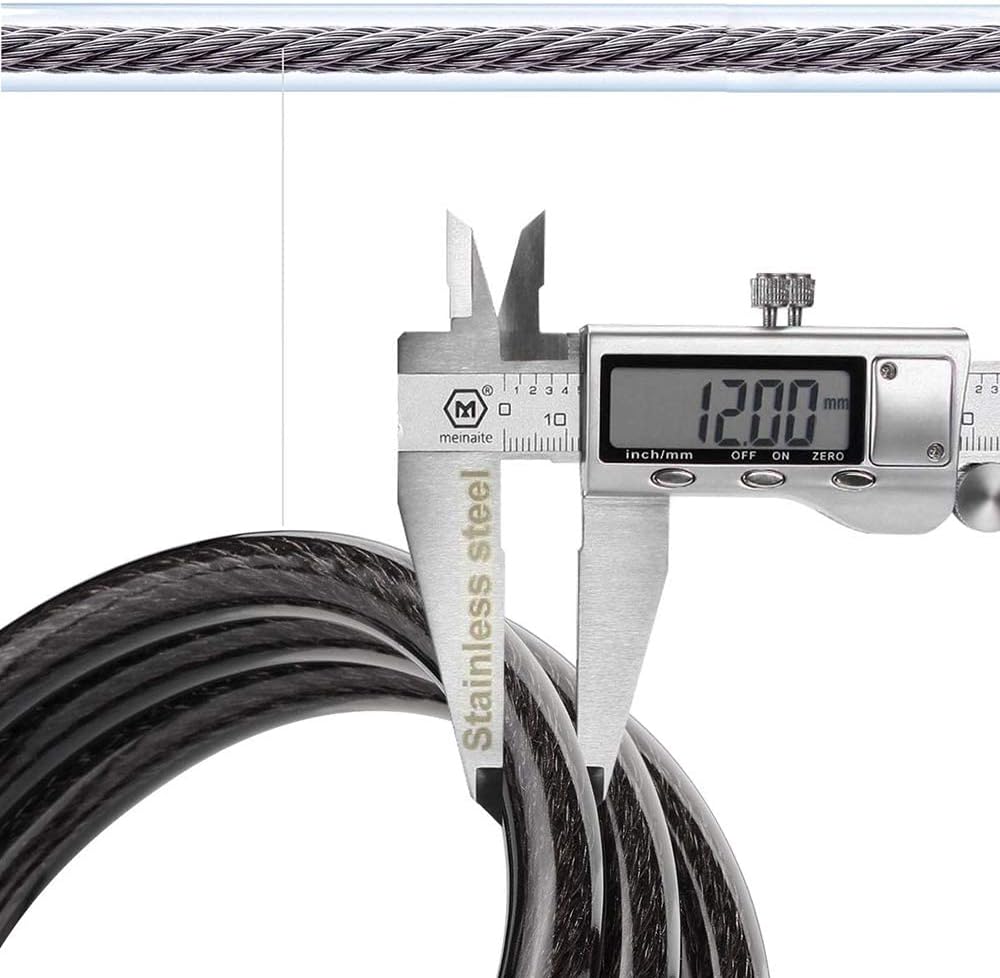 Fingerprint Keyless Steel Cable Bicycle Lock, Pack of 2 V851