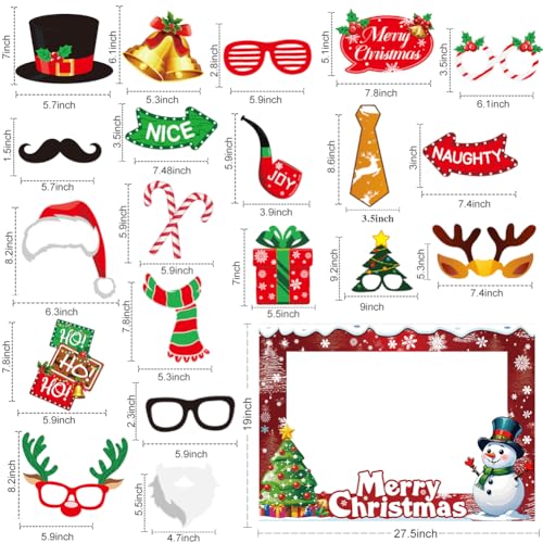 Christmas Photo Booth Props Party Decorations with Photo Frame B579628