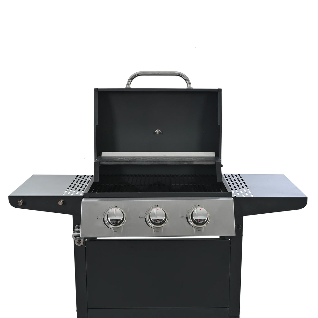 3 Burner Portable Propane Gas Grill Stainless Steel Black K883752