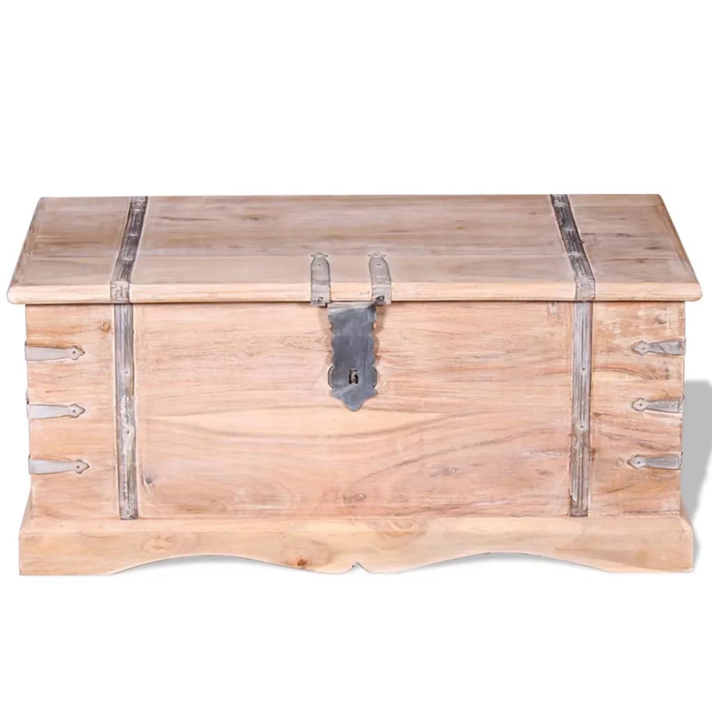 Brown Acacia Wood Storage Chest W3600