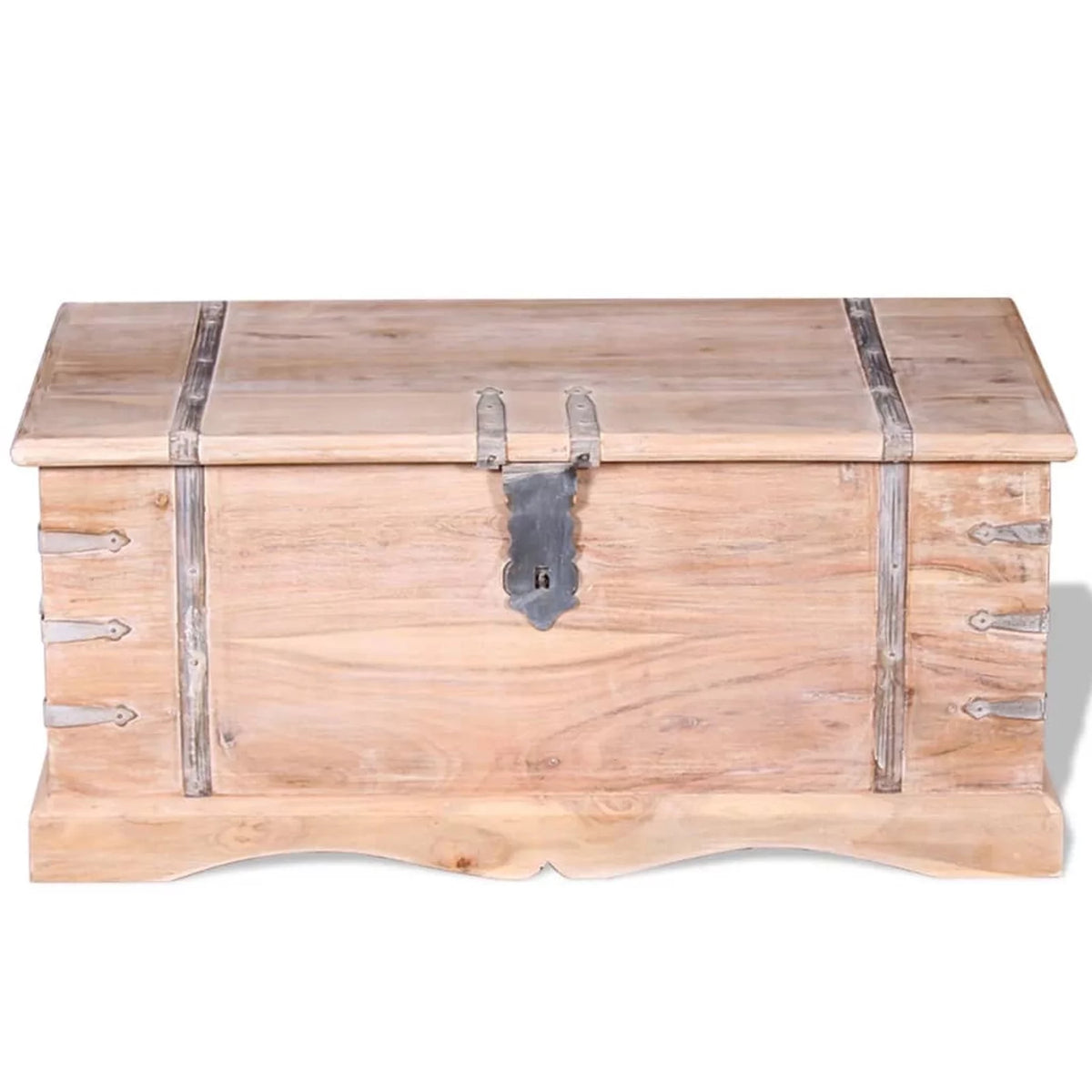 Brown Acacia Wood Storage Chest W3600