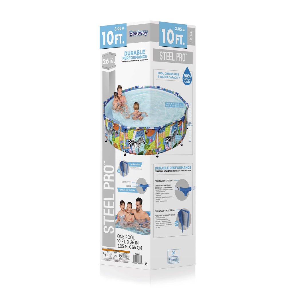 10 ft. x 26 in. Round Metal Frame Above Ground Pool M5696