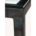 Clear Tempered Glass Bar Table with Steel Base J738678