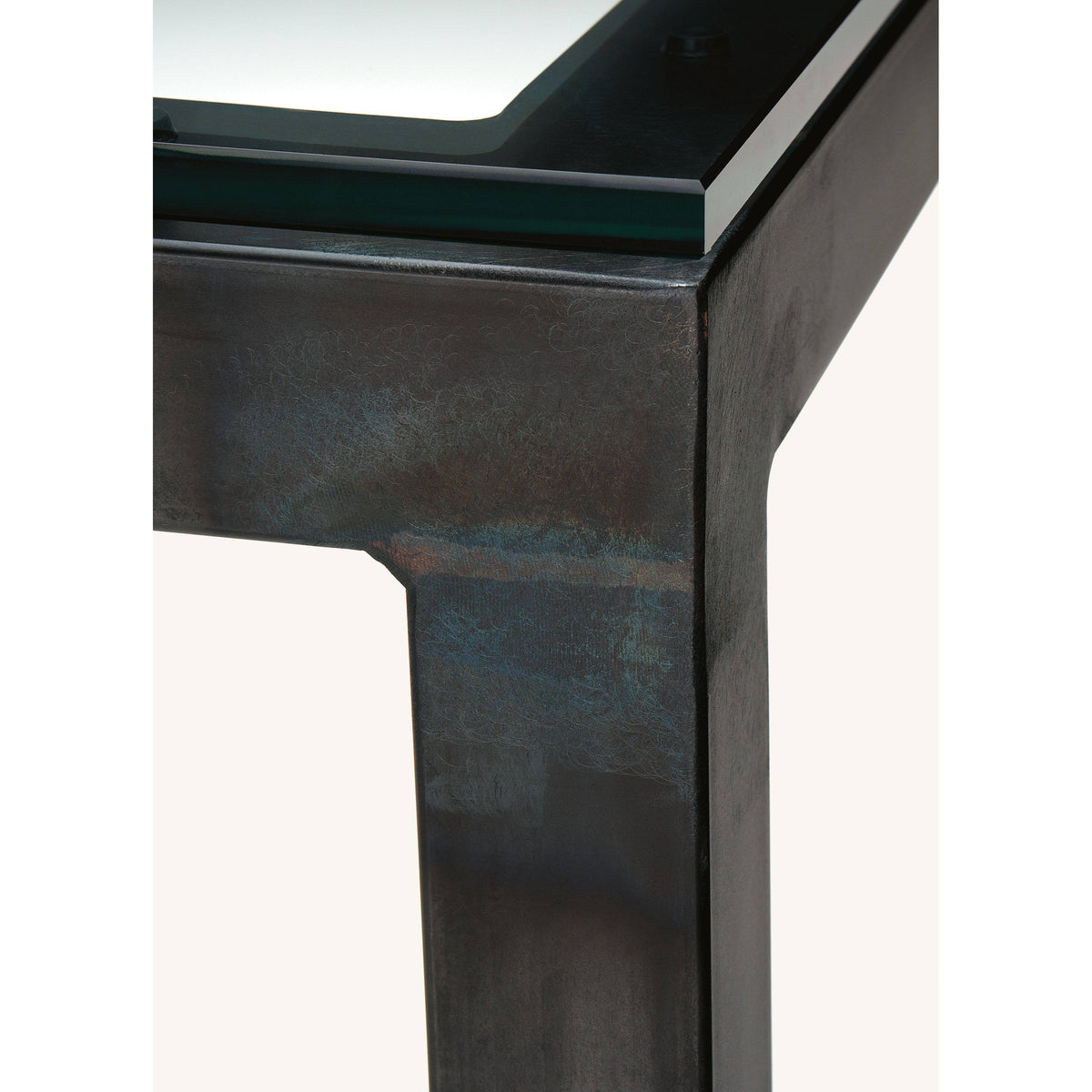 Clear Tempered Glass Bar Table with Steel Base J738678