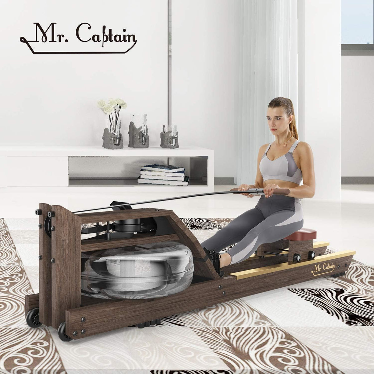 Water Resistance Vintage Oak Rowing Machine W991
