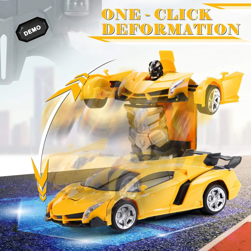 2-in-1 Transform Robot RC Racing Car, 2.4Ghz 1:18 Scale Y3235