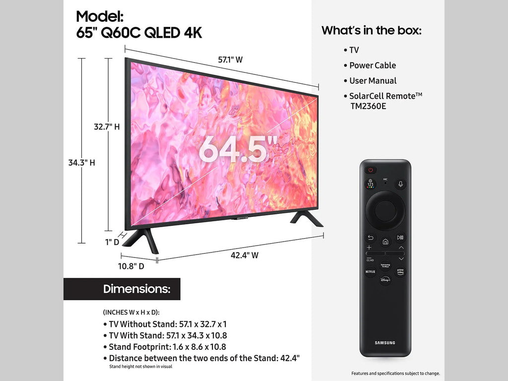65” QLED 4K Smart TV R7271