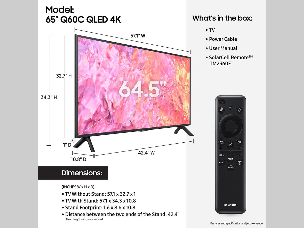 65” QLED 4K Smart TV R7271