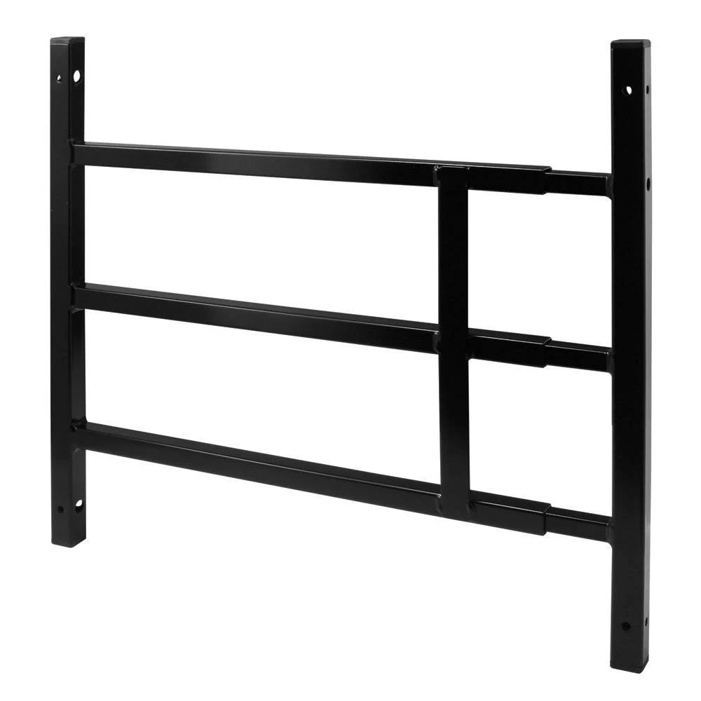 Black Steel 3-Bar Fixed Window Guard W9235