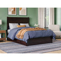 Solid Wood Bed with Footboard and 2 Drawers Z6038