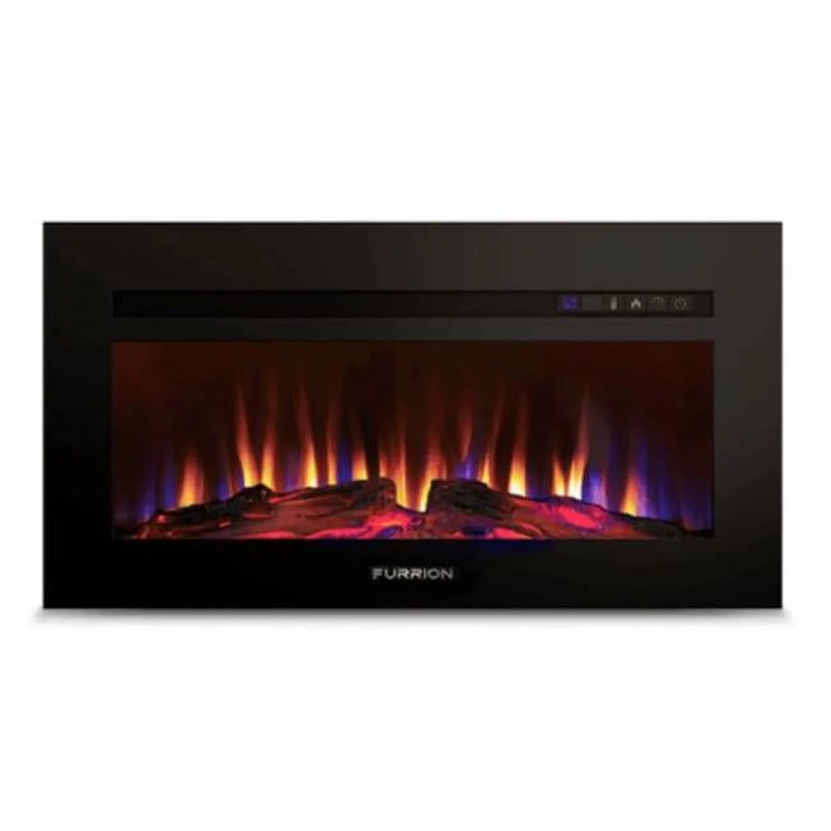 31 in. Glass Face Crystal Log Set Fireplace Y663