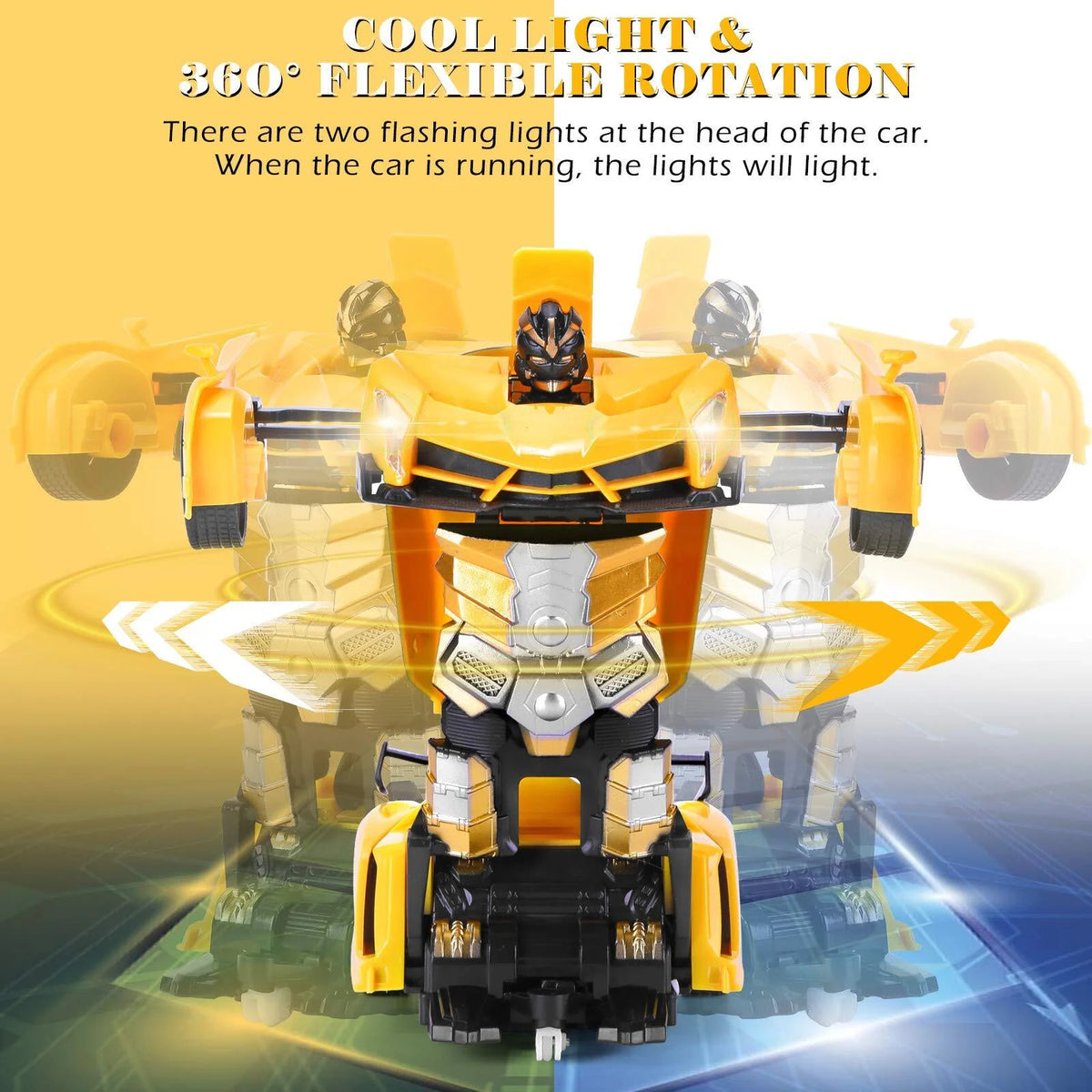 2-in-1 Transform Robot RC Racing Car, 2.4Ghz 1:18 Scale Y3235