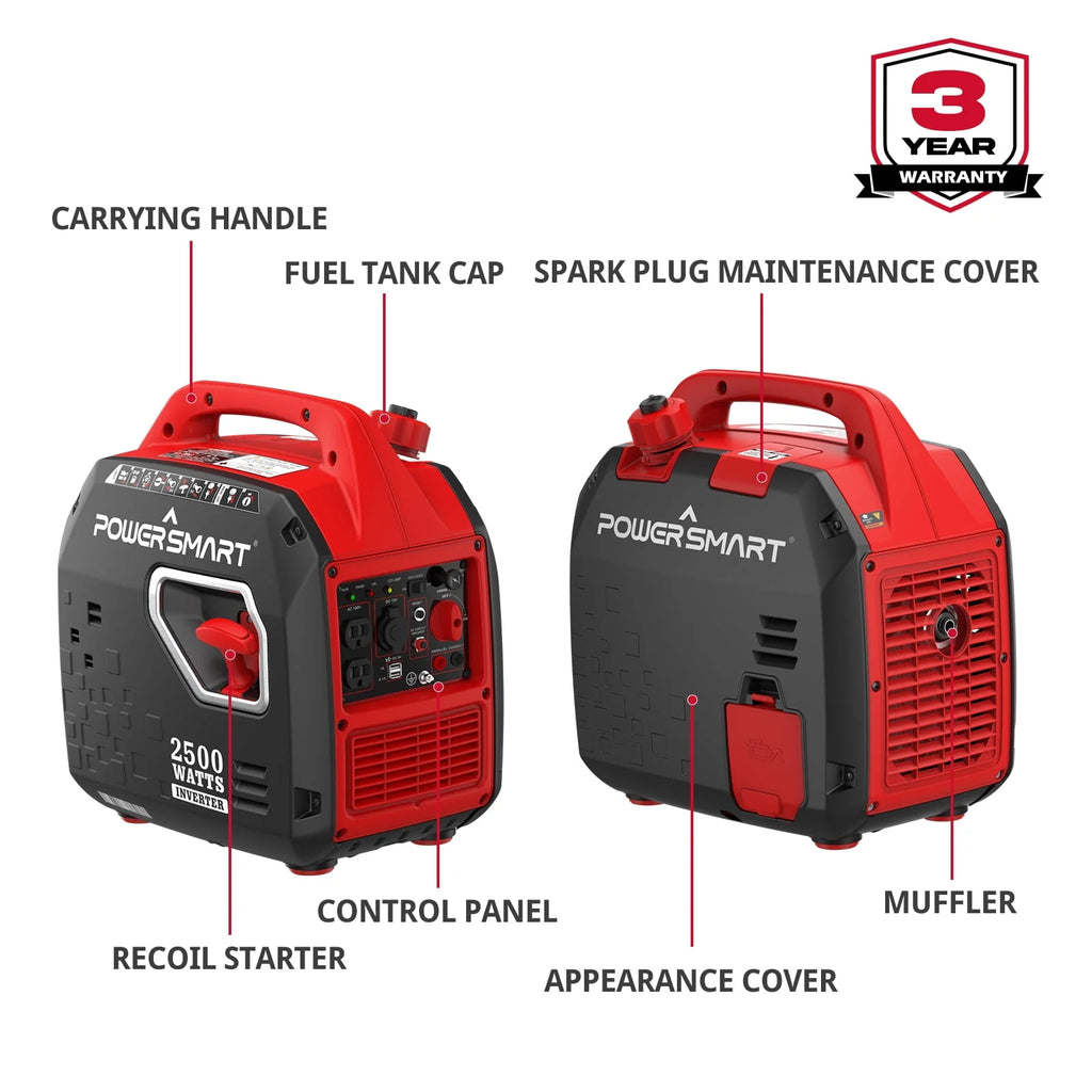 2500W Portable Inverter Gas Generator U414048