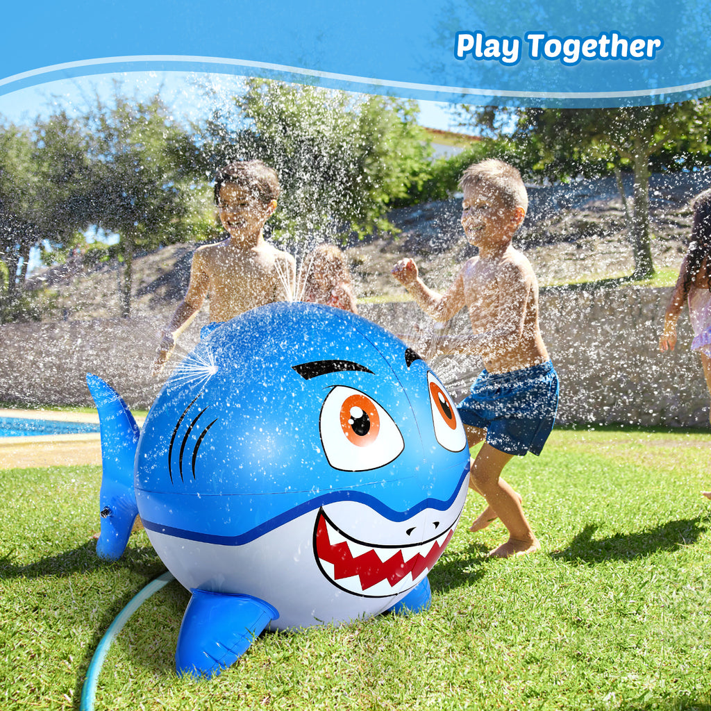 Inflatable Shark Sprinkler Water Ball 80x120cm O599