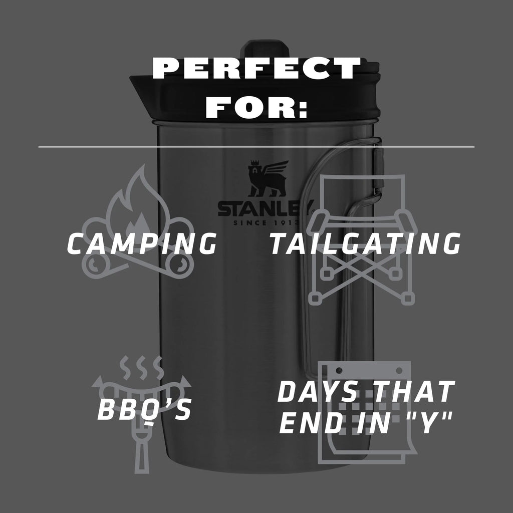 Stainless Steel Camping French Press Coffee Maker, 32 oz O761