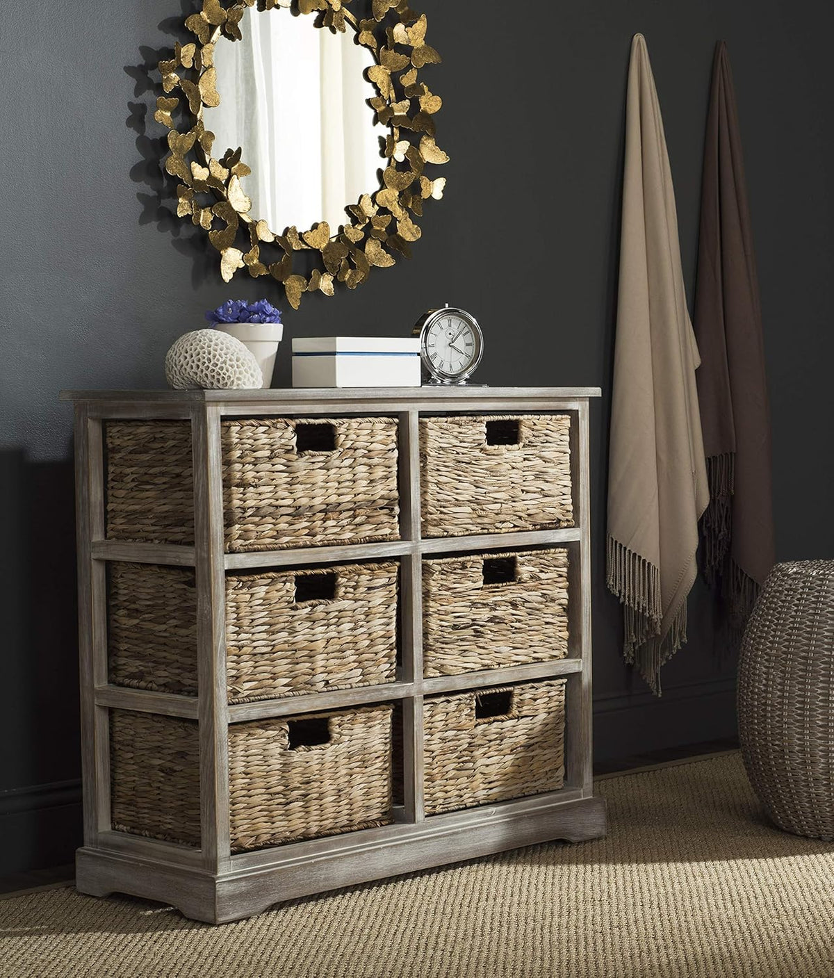 Wicker Basket Storage Chest H3939