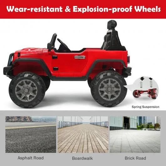 12V Red Ride on Truck J325946