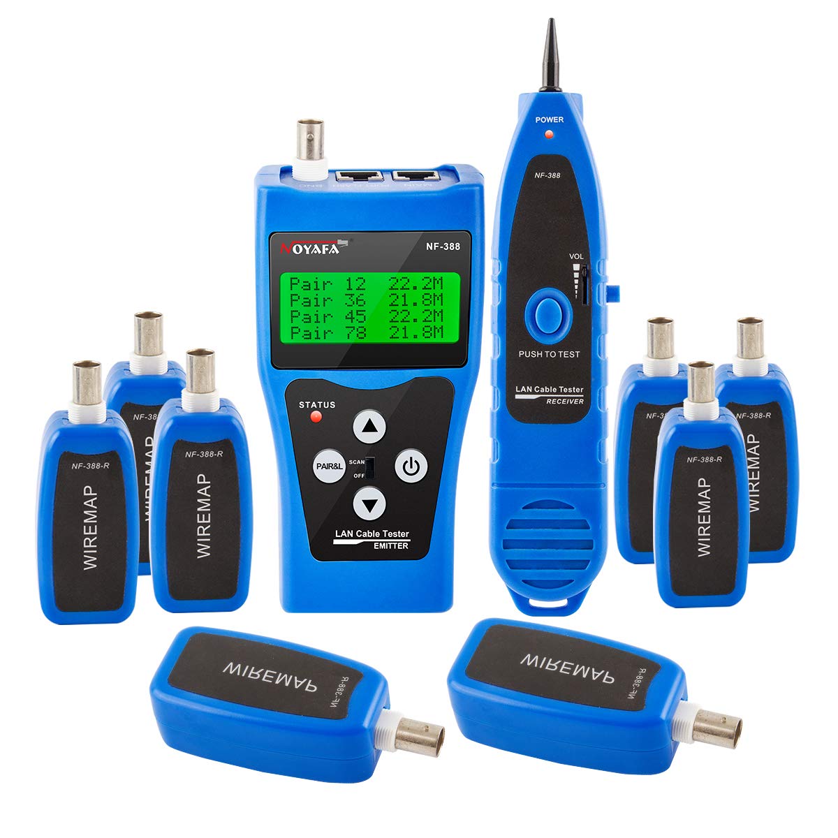 Multipurpose Network Cable Tester with 8 Far-End Jacks O734