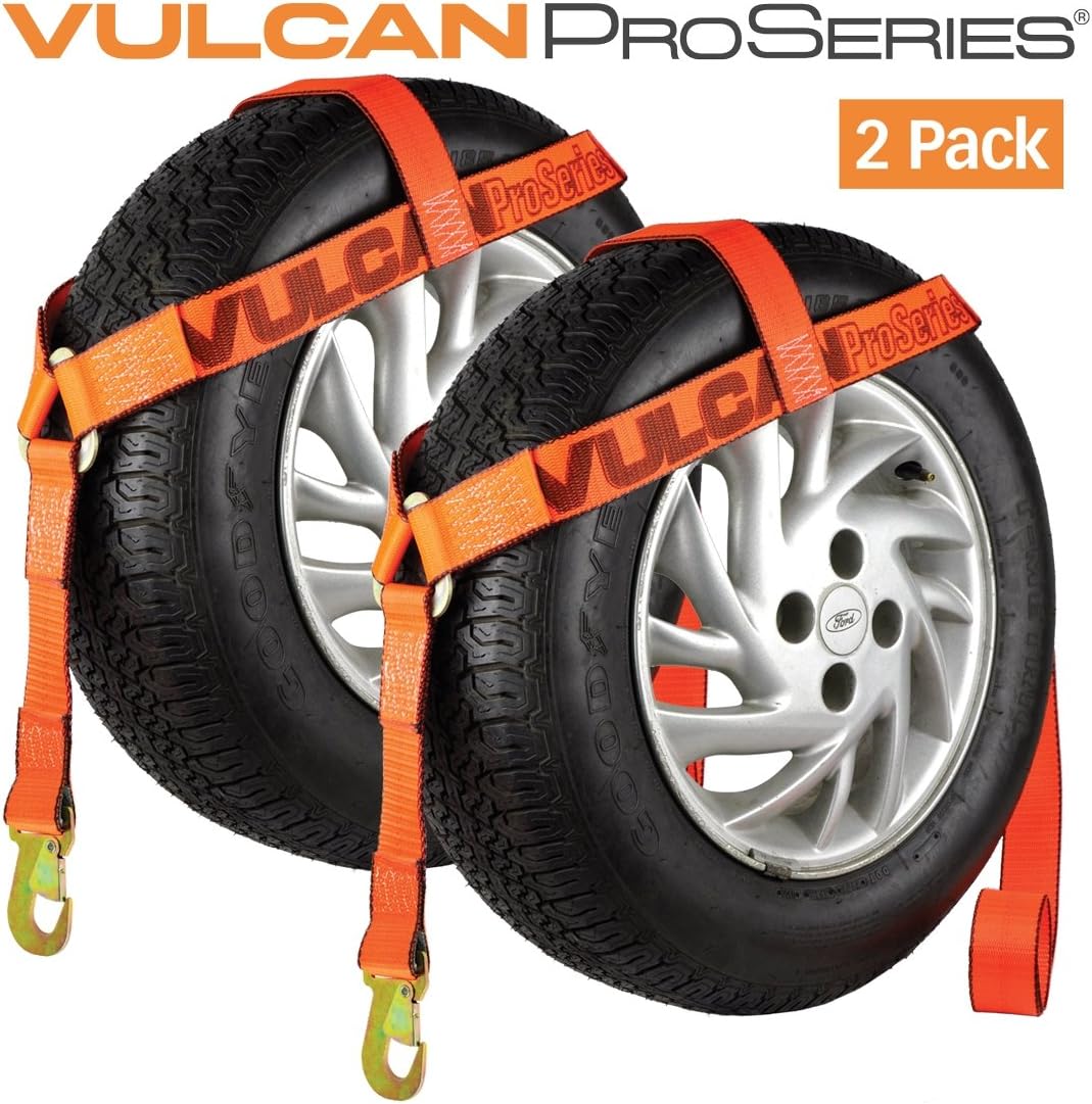2 Pack Wheel Lift Harnesses with Snap Hooks, 1,600 Pound Safe Working Load N5453