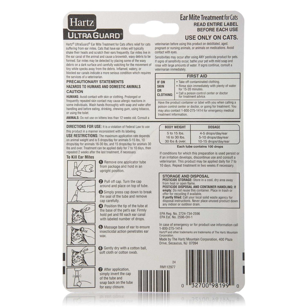 Ear Mite Treatment for Cats Q247685