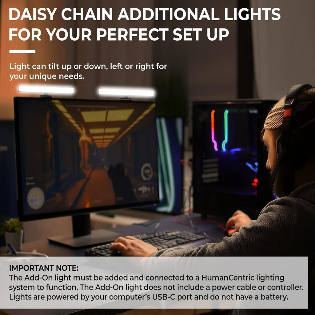 Video Conference Lighting for Monitor and Laptop, USB-C, Single Kit P595067
