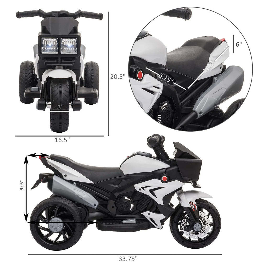 6 V Motorcycle Powered Ride-On with Headlights O2058