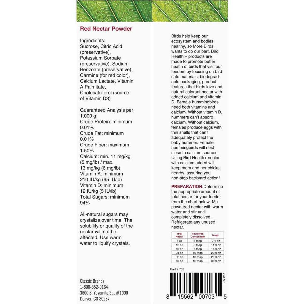 Hummingbird Nectar Powder Concentrate N148