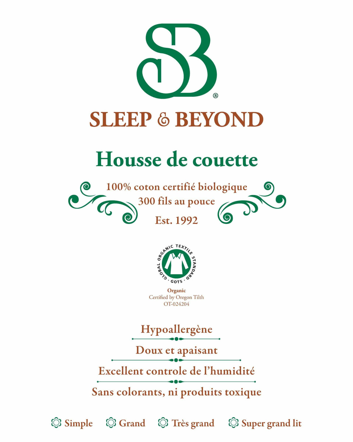 Organic Cotton Duvet Cover Z494