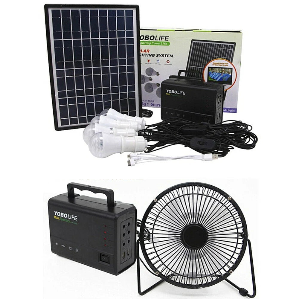 12V 4A Portable Power Station with 4 LED Bulbs R3695