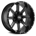 Satin Black/Milled Spokes 20x9 8-165.1/8-170 18mm 130.8Mm H5955