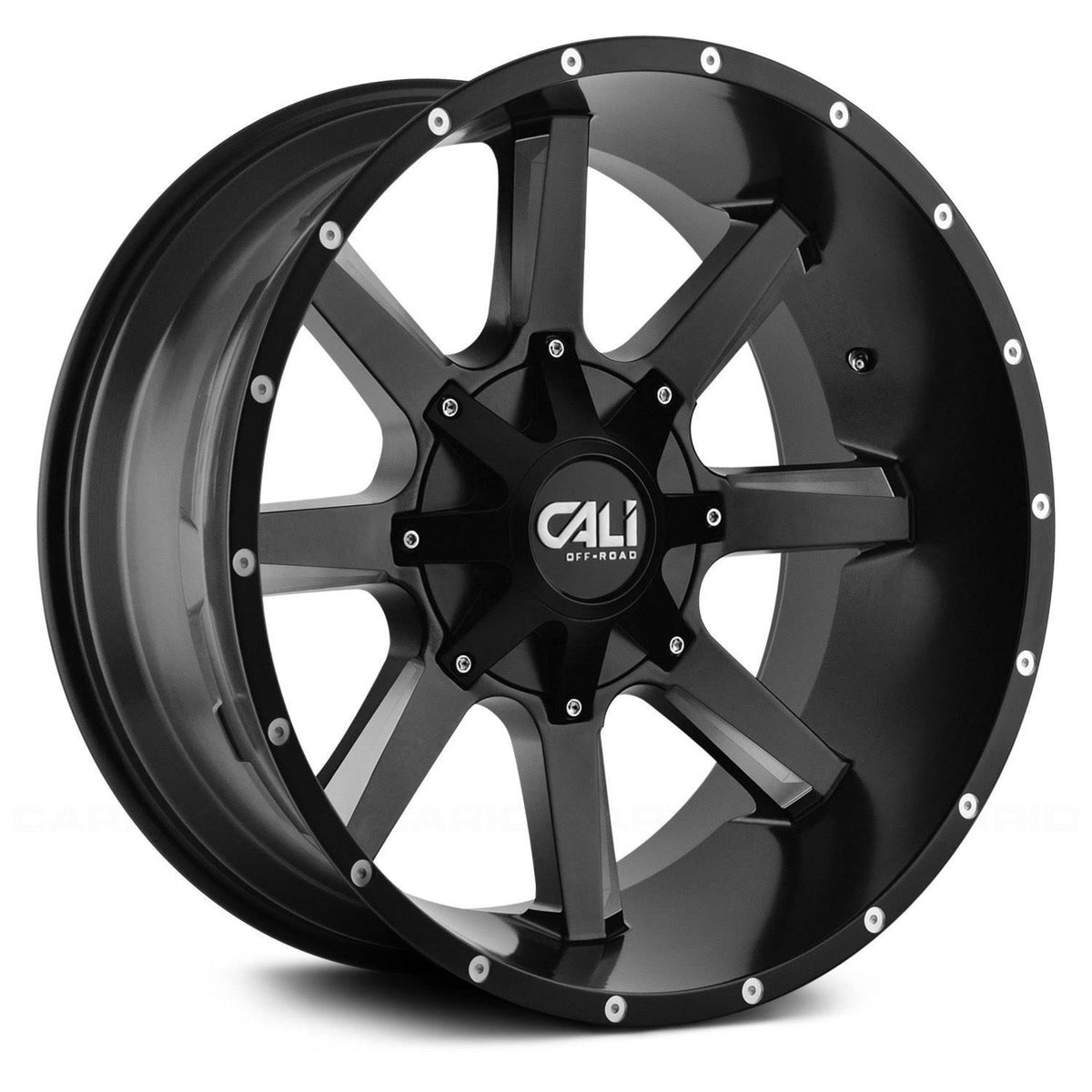 Satin Black/Milled Spokes 20x9 8-165.1/8-170 18mm 130.8Mm H5955