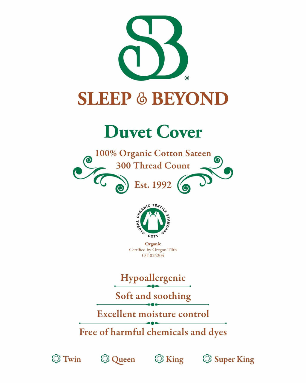 Organic Cotton Duvet Cover Z494
