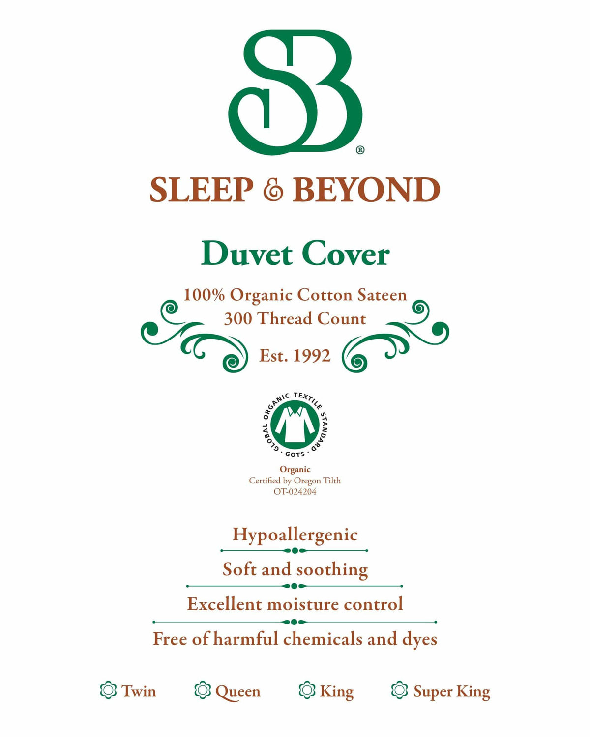 Organic Cotton Duvet Cover Z494