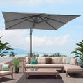10×8FT Cantilever Patio Umbrella, Gray R4684