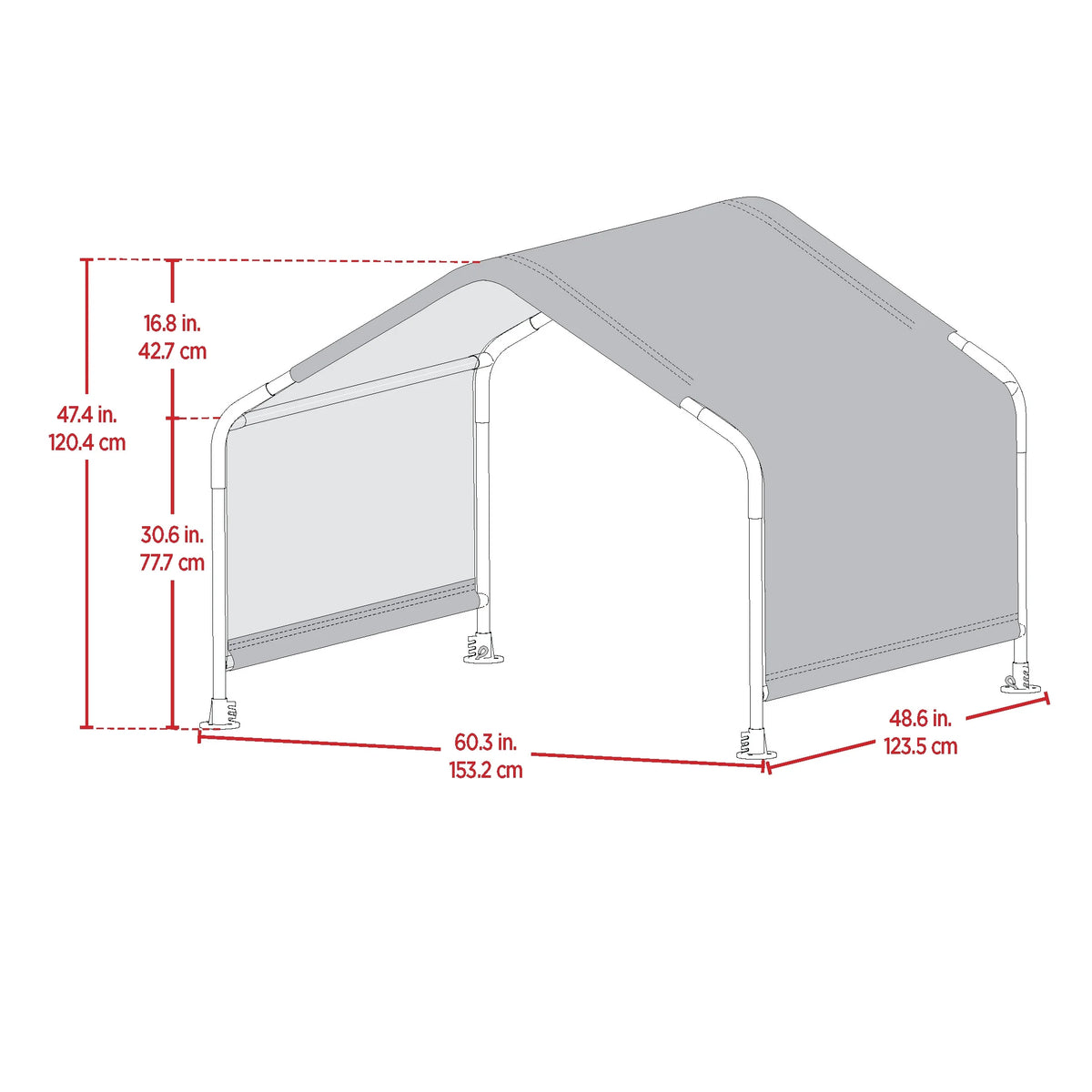 5' Outdoor Pet Shelter Canopy Shade Tent F560158