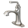 Brushed Nickel Single-Handle Bathroom Faucet with Push-Up Drain H186