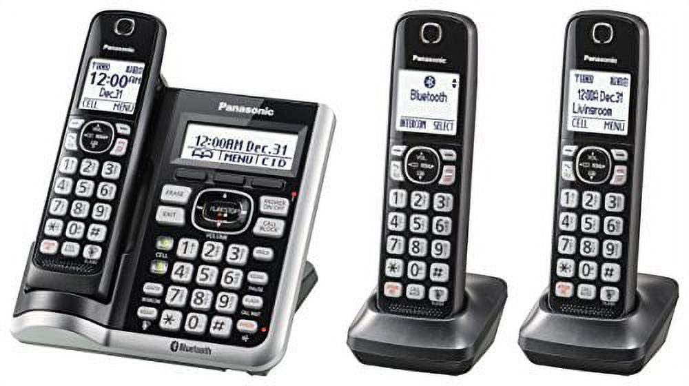 DECT 6.0 Expandable Cordless Phone System with Answering Machine - 3 Handsets T36480