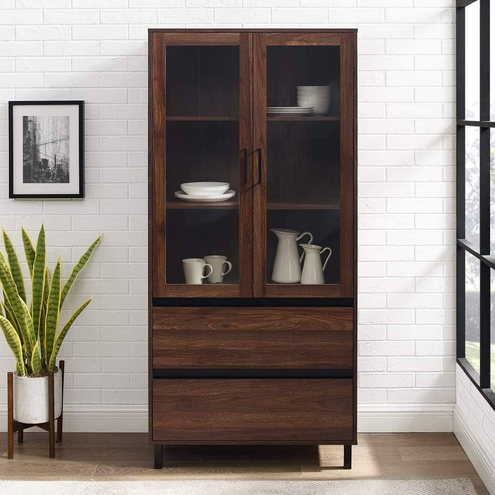 Glass Door Storage Hutch P674