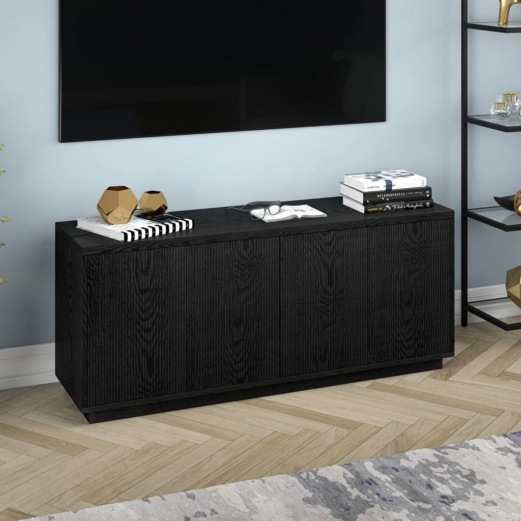 Black Grain Rectangular TV Stand U599