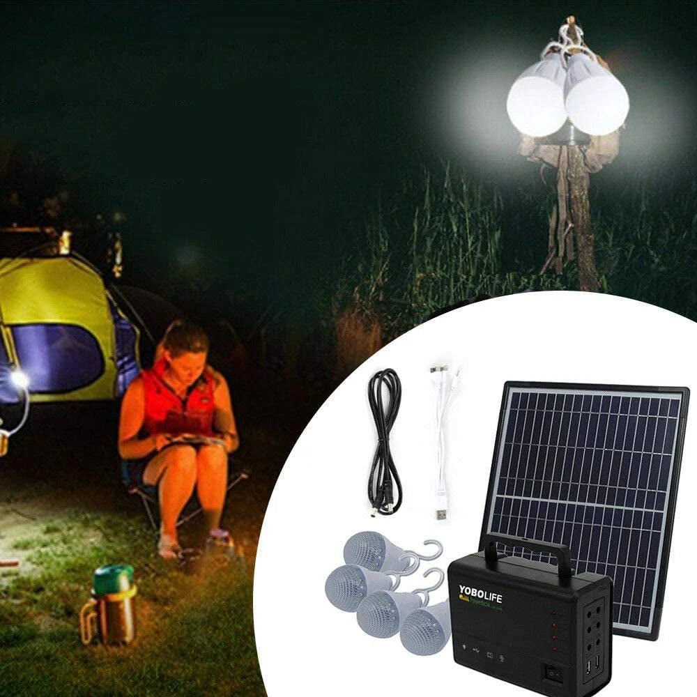 12V 4A Portable Power Station with 4 LED Bulbs R3695