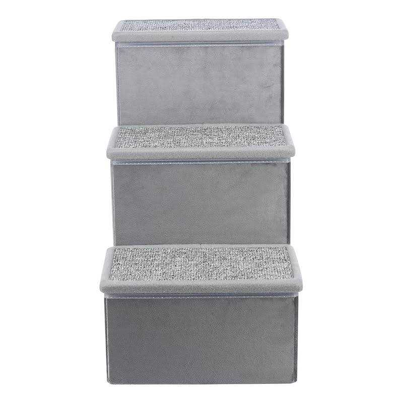 Foldable 3-Step Pet Stairs with Storage R441859