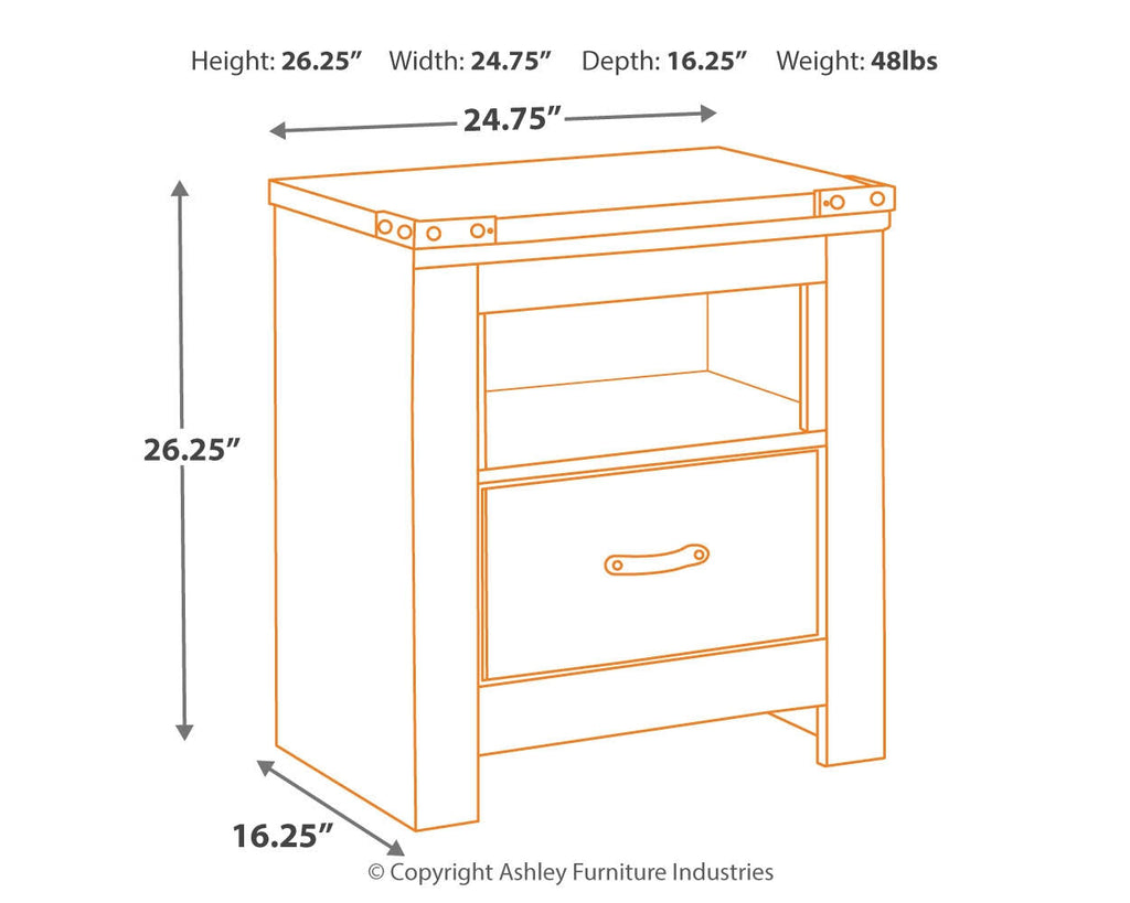 One Drawer Night Stand H255368